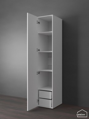 Шкаф Linnea MHR-1PO-4 2050х400х510 (Белый-М 11.1.1) в Салехарде - salekhard.ok-mebel.com | фото 5