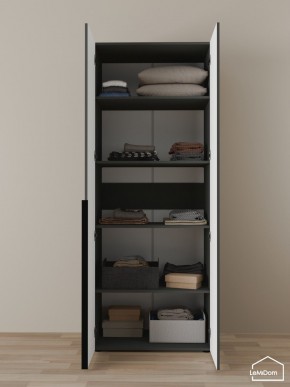 Шкаф Linnea MHR-2-2 2050х800х510 (Графит-М 11.1.25) в Салехарде - salekhard.ok-mebel.com | фото 4