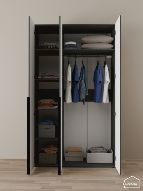 Шкаф Linnea MHR-3-1 2050х1200х510 (Графит-М 11.1.25) в Салехарде - salekhard.ok-mebel.com | фото 4