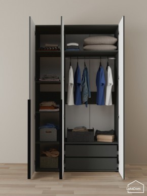 Шкаф Linnea MHR-3-2 2050х1200х510 (Графит-М 11.1.25) в Салехарде - salekhard.ok-mebel.com | фото 5