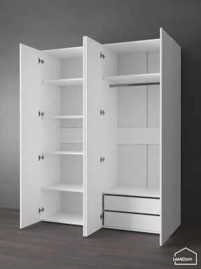 Шкаф Linnea MHR-4PO-2 2050х1600х510 (Белый-М 11.1.1) в Салехарде - salekhard.ok-mebel.com | фото 5