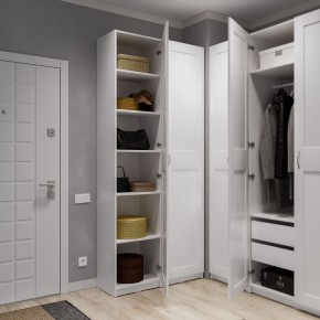 Шкаф МАКС однодверный узкий, цвет белый в Салехарде - salekhard.ok-mebel.com | фото 4