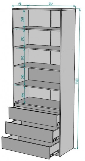 Шкаф Мальта H170 в Салехарде - salekhard.ok-mebel.com | фото 2