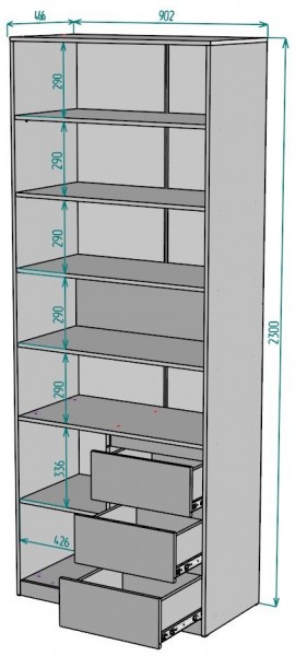 Шкаф Мальта H190 в Салехарде - salekhard.ok-mebel.com | фото 2