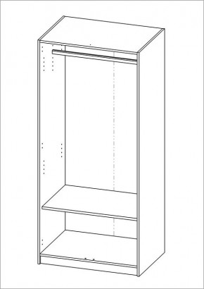 Шкаф ОРИОН двухдверный, цвет Дуб Сонома в Салехарде - salekhard.ok-mebel.com | фото 2
