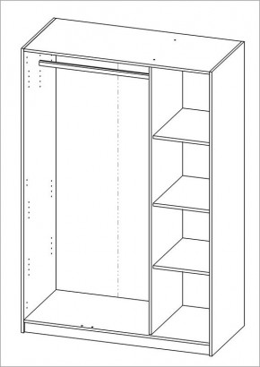 Шкаф ОРИОН трехдверный, цвет Дуб Венге в Салехарде - salekhard.ok-mebel.com | фото 3