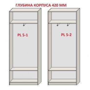 Шкаф распашной серия «ЗЕВС» (PL3/С1/PL2) Серый камень/Небраска натуральный в Салехарде - salekhard.ok-mebel.com | фото 8
