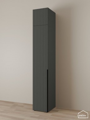 Шкаф с антресолью Linnea MHR-1A-1 2450х400х510 (Графит-М 11.1.25) в Салехарде - salekhard.ok-mebel.com | фото