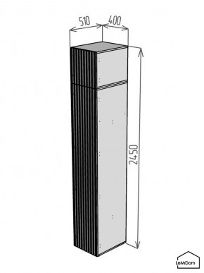 Шкаф с антресолью Linnea MHR-1A-2 2450х400х510 (Белый-М 11.1.2) в Салехарде - salekhard.ok-mebel.com | фото 2
