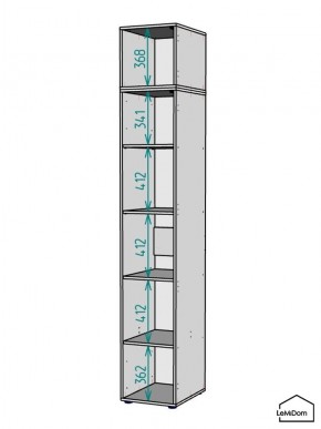 Шкаф с антресолью Linnea MHR-1A-2 2450х400х510 (ДВ-М 11.1.25) в Салехарде - salekhard.ok-mebel.com | фото 3