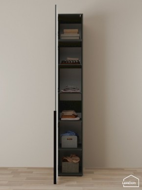 Шкаф с антресолью Linnea MHR-1A-2 2450х400х510 (Графит-М 11.1.25) в Салехарде - salekhard.ok-mebel.com | фото 4