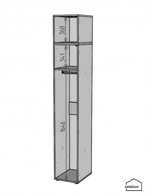 Шкаф с антресолью Linnea MHR-1POA-1 2450х400х510 (Белый-М 11.1.1) в Салехарде - salekhard.ok-mebel.com | фото 3