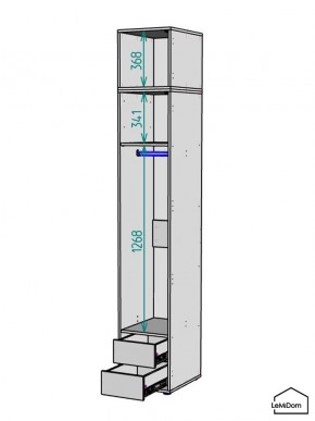 Шкаф с антресолью Linnea MHR-1POA-3 2450х400х510 (Белый-М 11.1.1) в Салехарде - salekhard.ok-mebel.com | фото 3