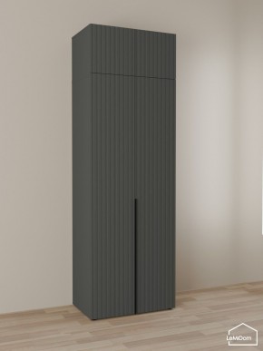 Шкаф с антресолью Linnea MHR-2A-2 2450х800х510 (Графит-М 11.1.25) в Салехарде - salekhard.ok-mebel.com | фото