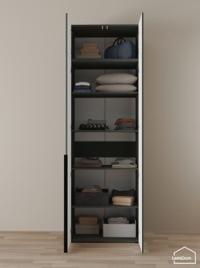 Шкаф с антресолью Linnea MHR-2A-2 2450х800х510 (Графит-М 11.1.25) в Салехарде - salekhard.ok-mebel.com | фото 4