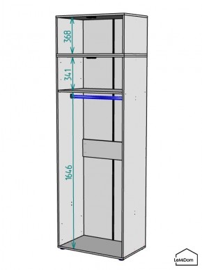 Шкаф с антресолью Linnea MHR-2POA-1 2450х800х510 (Белый-М 11.1.1) в Салехарде - salekhard.ok-mebel.com | фото 3