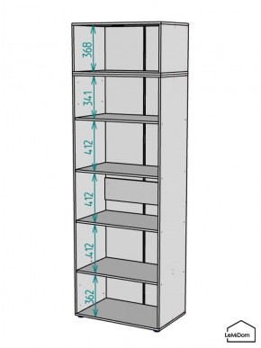 Шкаф с антресолью Linnea MHR-2POA-2 2450х800х510 (Белый-М 11.1.1) в Салехарде - salekhard.ok-mebel.com | фото 3