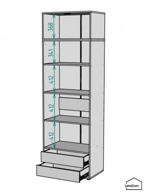 Шкаф с антресолью Linnea MHR-2POA-4 2450х800х510 (Белый-М 11.1.1) в Салехарде - salekhard.ok-mebel.com | фото 3