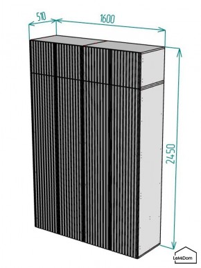 Шкаф с антресолью Linnea MHR-4POA-1 2450х1600х510 (Белый-М 11.1.2) в Салехарде - salekhard.ok-mebel.com | фото 2