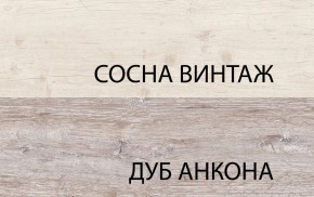 Шкаф с витриной 1V1D1S, MONAKO, цвет Сосна винтаж/дуб анкона в Салехарде - salekhard.ok-mebel.com | фото 3