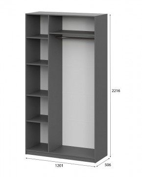 Шкаф ШК-5 (1200) Графит серый в Салехарде - salekhard.ok-mebel.com | фото 5