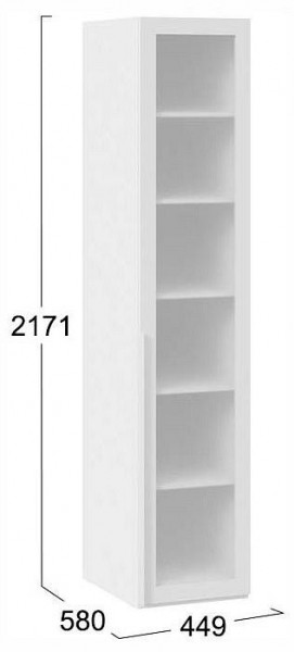 Шкаф-витрина Порто СМ-393.07.008 в Салехарде - salekhard.ok-mebel.com | фото 3