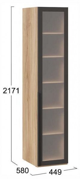 Шкаф-витрина Порто СМ-393.07.008 в Салехарде - salekhard.ok-mebel.com | фото 3