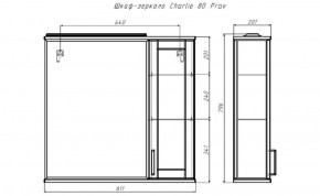 Шкаф-зеркало Charlie 80 правый Домино (DCh2520HZ) в Салехарде - salekhard.ok-mebel.com | фото 9