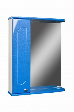 Шкаф-зеркало Радуга Синий металлик 55 левый АЙСБЕРГ (DA1129HZR) в Салехарде - salekhard.ok-mebel.com | фото