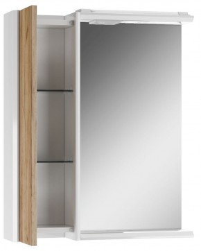Шкаф-зеркало Uno 60 Дуб ВОТАН левый Домино (DU1512HZ) в Салехарде - salekhard.ok-mebel.com | фото 2