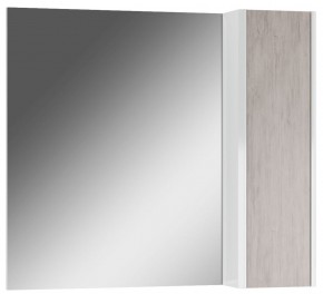 Шкаф-зеркало Uno 80 Дуб серый левый/правый Домино (DU1504HZ) в Салехарде - salekhard.ok-mebel.com | фото