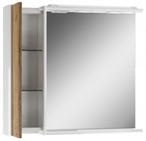 Шкаф-зеркало Uno 80 Дуб ВОТАН левый Домино (DU1513HZ) в Салехарде - salekhard.ok-mebel.com | фото 2