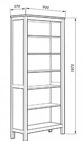 Стеллаж 00 Кантри, массив сосны, цвет белый в Салехарде - salekhard.ok-mebel.com | фото 3