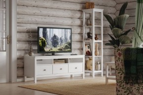 Стеллаж 420 Кантри, массив сосны, цвет белый в Салехарде - salekhard.ok-mebel.com | фото 4