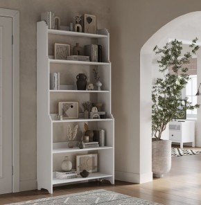 Стеллаж Вествик, массив сосны, цвет белый в Салехарде - salekhard.ok-mebel.com | фото 3