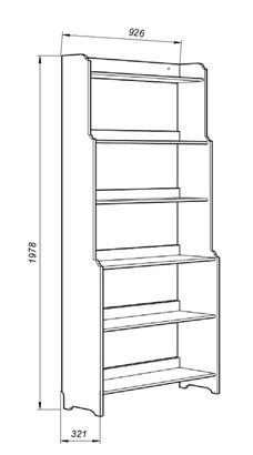 Стеллаж Вествик, массив сосны, цвет белый в Салехарде - salekhard.ok-mebel.com | фото 4