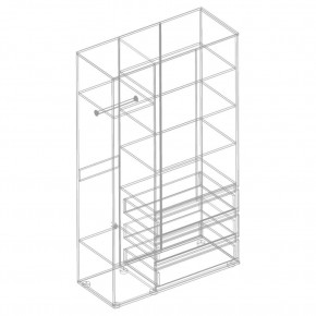 СТИЛ Шкаф 3-ств с 3 ящиками в Салехарде - salekhard.ok-mebel.com | фото 2