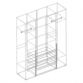 СТИЛ Шкаф 4-ств с 3 ящиками в Салехарде - salekhard.ok-mebel.com | фото 2