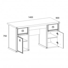 Стол 2D3S, MAGELLAN, цвет Сосна винтаж в Салехарде - salekhard.ok-mebel.com | фото 2