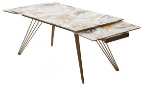 Стол ACERRA NEW 160 GLOSS GRAND JADE SOLID CERAMIC/ каркас цвета шампань, ®DISAUR в Салехарде - salekhard.ok-mebel.com | фото 13