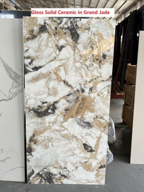 Стол ACERRA NEW 160 GLOSS GRAND JADE SOLID CERAMIC/ каркас цвета шампань, ®DISAUR в Салехарде - salekhard.ok-mebel.com | фото 6