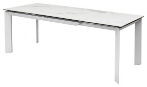 Стол CREMONA 140 MATTE STATUARIO Белый мрамор матовый, керамика/ белый каркас, ®DISAUR в Салехарде - salekhard.ok-mebel.com | фото 4