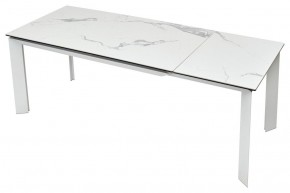Стол CREMONA 140 MATTE STATUARIO Белый мрамор матовый, керамика/ белый каркас, ®DISAUR в Салехарде - salekhard.ok-mebel.com | фото 5