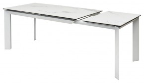 Стол CREMONA 140 MATTE STATUARIO Белый мрамор матовый, керамика/ белый каркас, ®DISAUR в Салехарде - salekhard.ok-mebel.com | фото 6