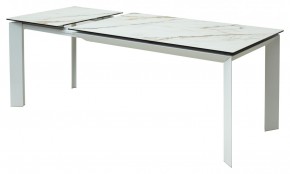Стол CREMONA 160 KL-188 Контрастный мрамор / белый каркас, ®DISAUR в Салехарде - salekhard.ok-mebel.com | фото 6