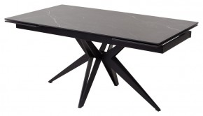 Стол FORIO 160 MATT BLACK MARBLE SOLID CERAMIC / BLACK, ®DISAUR в Салехарде - salekhard.ok-mebel.com | фото