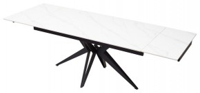 Стол FORIO 160 MATT WHITE MARBLE SOLID CERAMIC / BLACK, ®DISAUR в Салехарде - salekhard.ok-mebel.com | фото 7