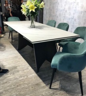 Стол IVAR 180 MARBLES KL-99 Белый мрамор, итальянская керамика/серый, ®DISAUR в Салехарде - salekhard.ok-mebel.com | фото 6