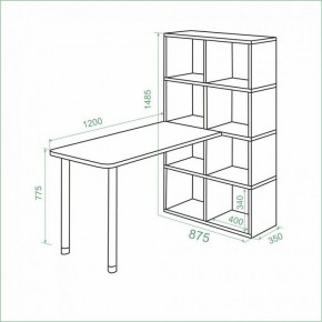 Стол компьютерный Bartolo в Салехарде - salekhard.ok-mebel.com | фото 3