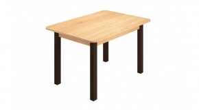Стол ЛДСП (опоры черные) дуб сонома в Салехарде - salekhard.ok-mebel.com | фото